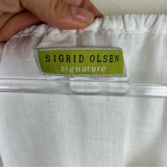 Sigrid Olsen Signature 100% Linen Tunic blouse size: L - Picture 6 of 11